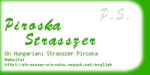 piroska strasszer business card